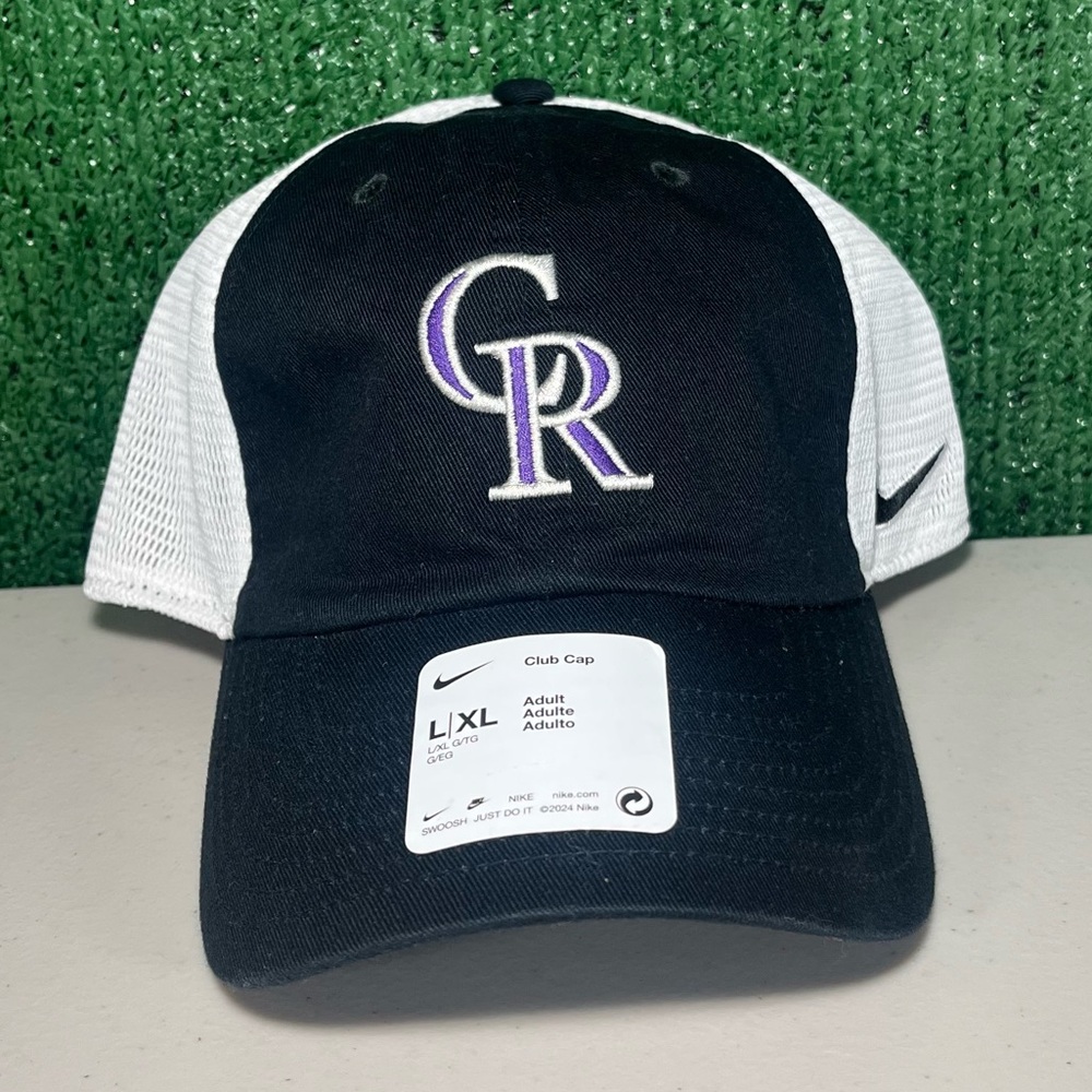 Nike MLB Colorado Rockies Club Cap Strapback Mesh Trucker Hat Size L/XL NWT